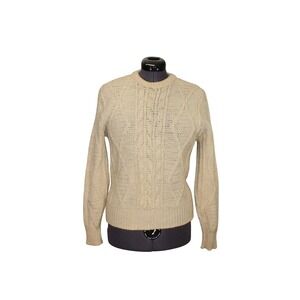 Pendleton Vintage Women's Medium Wool Cable Knit‎ Fisherman Sweater Pullover